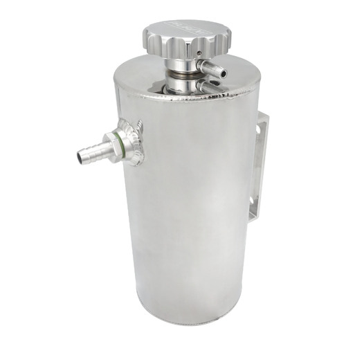 Proflow Radiator Overflow Tank, Universal Aluminium, 2.5L, 120mm Diameter, 250mm Height, Polished