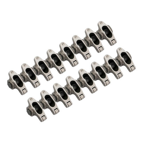 Proflow Pro Stainless Series, Narrow Body Roller Rockers, SB Chev, 1.5 Ratio 7/16" Heat Treated 8620 Stainless Body, Set