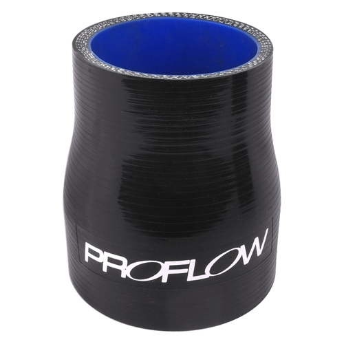 Proflow Hose Tubing Air intake, Silicone, Reducer, 3.00in. - 3.75in. Straight, Black