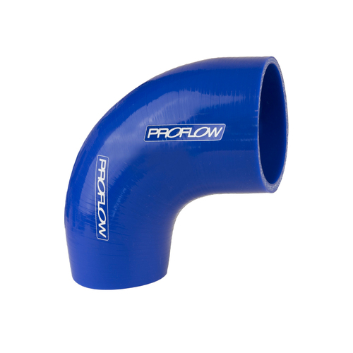 Proflow Hose Tubing Air intake, Silicone, Reducer, 2.00in. - 2.25in. 90 Degree Elbow, Blue