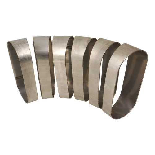 Proflow Pie Cut Oval Tubing Stainless Steel, 3 Diameter 40mm x 96mm vertical cut 15 degree, 6 pcs set