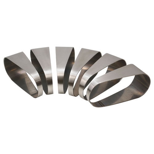 Proflow Pie Cut Oval Tubing Stainless Steel 4“, 63mmx125mm horizontal cut 15 degree, 6 pcs set