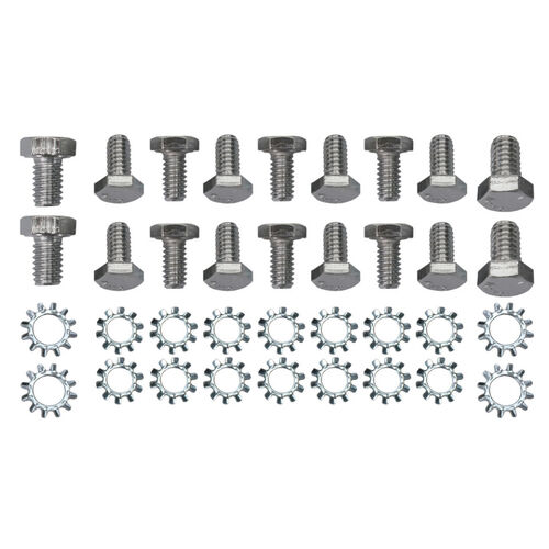 Proflow Oil Pan Bolt Kit Stainless Steel SB Chevrolet, Oldsmobile V8, 18 Piece Set