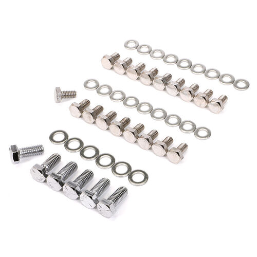 Proflow Oil Pan Bolt Kit Stainless Steel SB Ford 289, 302 351, Windsor & Cleveland, 24 Piece Set