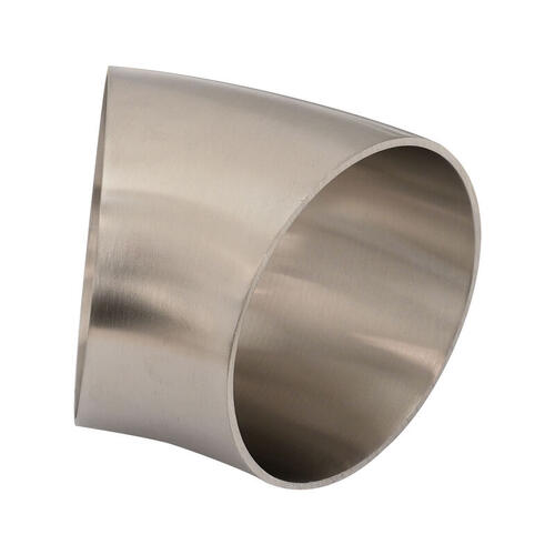 Proflow Stainless Steel Tubing, Exhaust, SS304, 3.50 in., 45 Degree Elbow, Short Turn No Leg, 1.5mm Wall