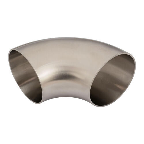 Proflow Stainless Steel Tubing, Exhaust, SS304, 3.50 in., 90 Degree Elbow, Short Turn No Leg, 1.5mm Wall