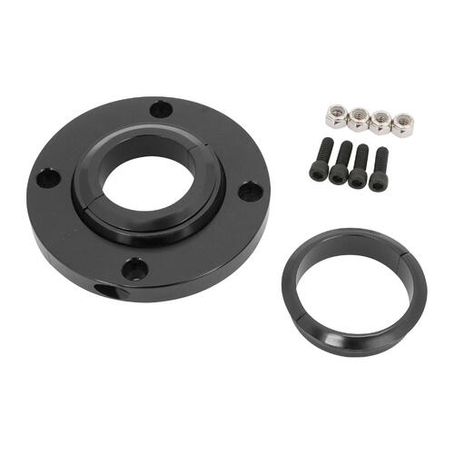 Proflow Universal Black Aluminium Steering Column Floor Mount Plate, Kit