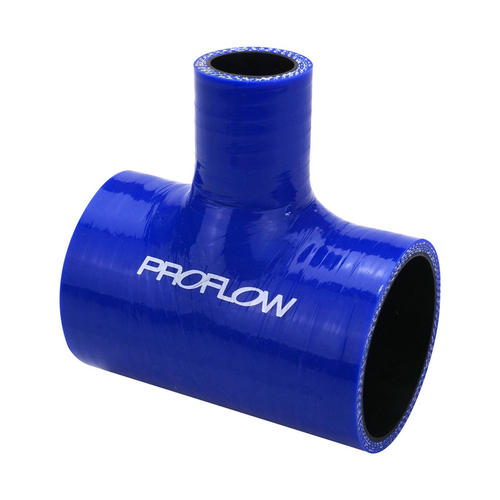 Proflow Hose Tubing, Silicone, T-Hose, 2.50'' x 1.00'' Side Leg, 102x45mm, Blue