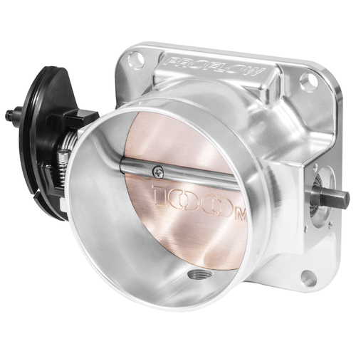 Proflow Throttle Body, Universal 100mm Bore Size, MPI, Billet Aluminium, Natural