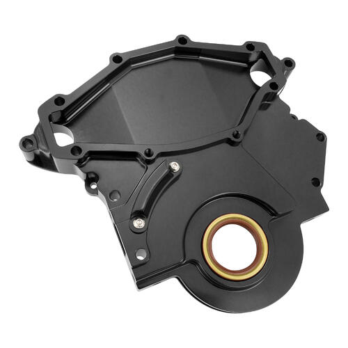 Proflow Timing Cover, For Holden Commodore V8 253/308 And 304 EFI, Billet Aluminium, Black, *Revised Version*