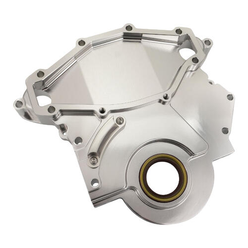 Proflow Timing Cover, For Holden Commodore V8 253/308 And 304 EFI, Billet Aluminium, Silver *Revised Version*