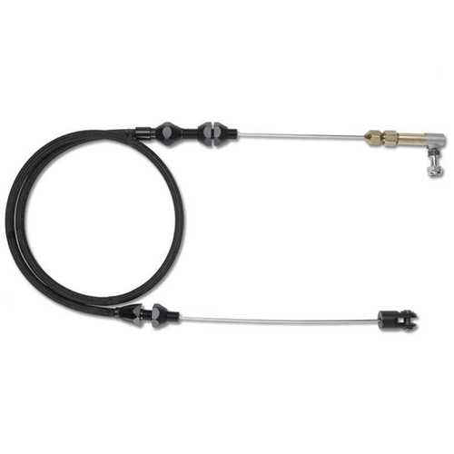 Proflow Throttle Cable, Braided Black Stainless Steel, 24 in. Long, Universal Kit