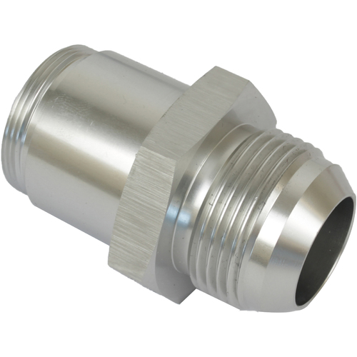 Proflow Inlet Fittings, Aluminium, -20 AN Male to 1 3/20 in. Straight Cut Male, Silver Anodised