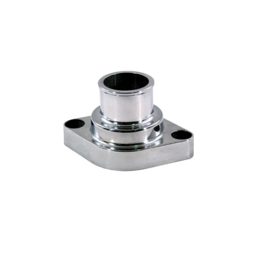 Proflow Aluminium Water Neck, For Chevrolet Straight O'Ring Style Chrome