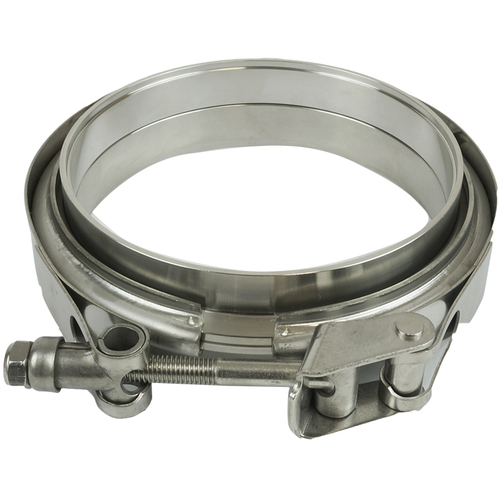 Proflow V-band Exhaust Clamp Quick Release Stainless Steel, Natural, 2.50 in. O.D. Pipe, Kit