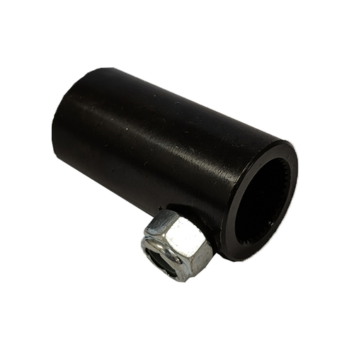 Proflow Steering Shaft Coupler Steel, 5/8in. -36 Spline To 3/4in. Round 2in. Overall Length Non Flex