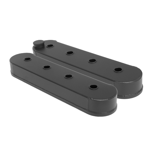 Proflow Valve Covers, LS Aluminium Fabricated, Black Wrinkle, Tall, No Coil Stand, Pair