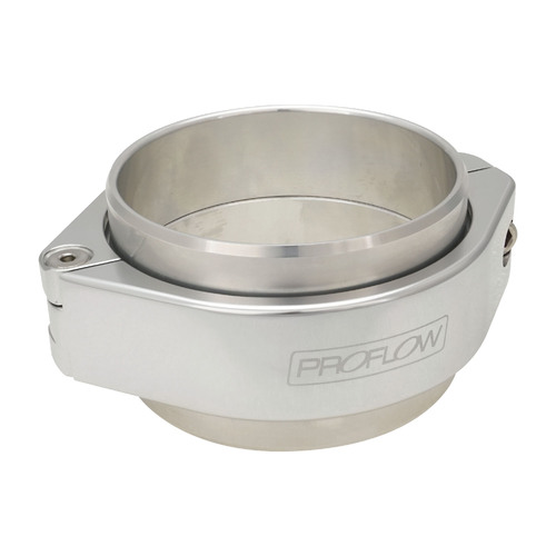 Proflow Intercooler Boost Clamp Coupler, 3.50'' Tubing, Billet Aluminium, Silver Anodised