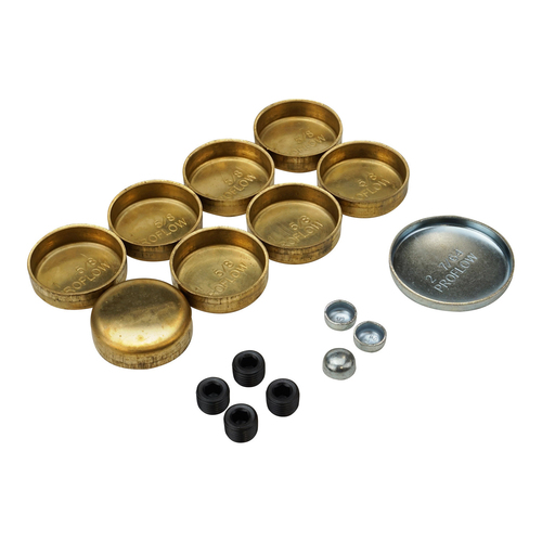 Proflow Freeze Welsh plugs, Brass, For Chevrolet, Small Block, Kit