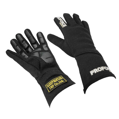 Proforce Driving Gloves, Pro 1 Racing, Double Layer, Nomex, Black, FIA, Medium, Pair