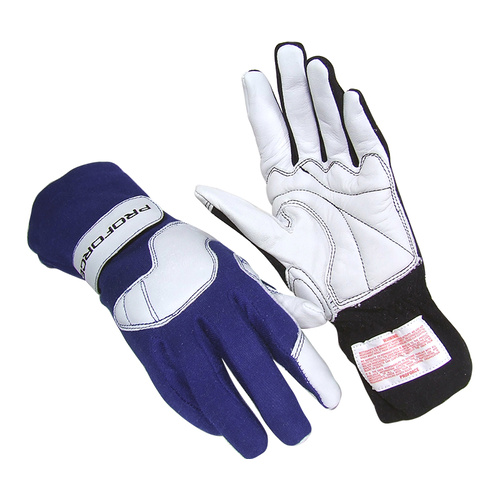 Proforce Driving Gloves, Pro 5 Racing, Double Layer, Nomex, Blue,  Large, Pair