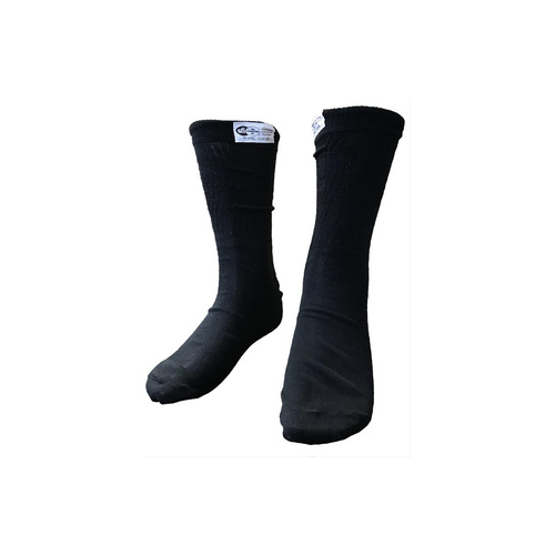 Proforce Fire Retardant Socks, SFI 3.3 & FIA Rated, Nomex, Black, Mens Large, Pair