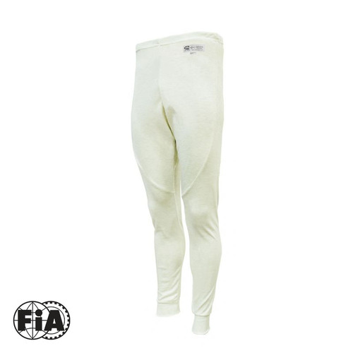 Proforce Fire Retardant Underwear Pants, Full Length, Nomex, White, SFI 3.3/5, FIA 8856-2000, Men's Large, Each