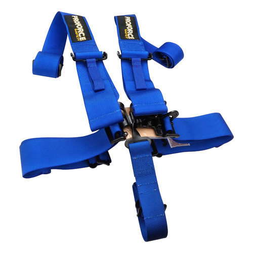 Proforce Racing Harness, SFI 16.1, 5 Point Latch, Individual-Type, Bolt-In, Floor or Roll Bar Mount, Blue, Each