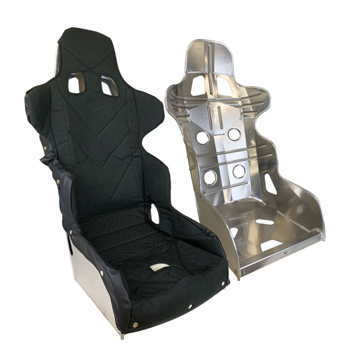 Proforce Seat, Aluminium Seat 65 series Road Race with Cloth Cover Black Highback 16in. Wide