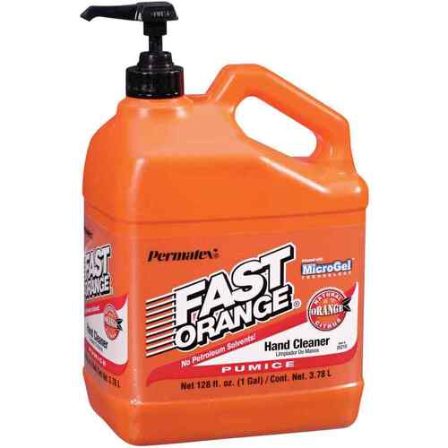 Permatex Hand Cleaner, Fast Orange Fine Pumice Lotion, 1 Gallon, Each
