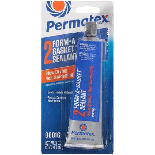 Permatex, RTV, Form-A-Gasket No. 2 Sealant, -65 To 400 degrees F Temperature Range, Black, 3 oz, Each