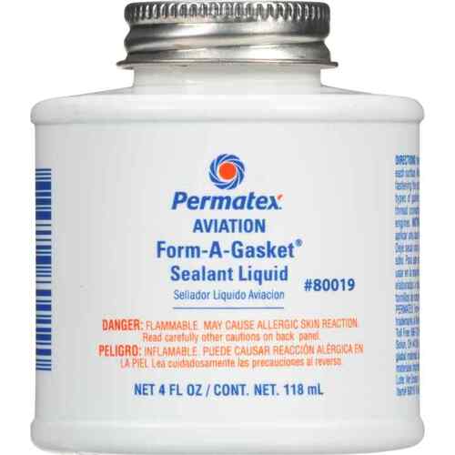 Permatex Aviation Form-A-Gasket, Non Hardening, -65 To 400 degrees F Temperature Range, Brown, 4 oz, Each