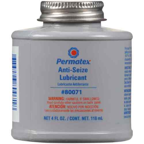Permatex Anti-Seize Lubricant, Permatex, -60 to 1,600 Degrees F Range, Brush-Top Bottle, 4 oz, Each