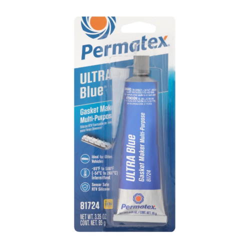 Permatex RTV, Ultra Blue RTV Silicone, -65 To 500 degrees F Temperature Range, Blue, 3.35 oz, Each