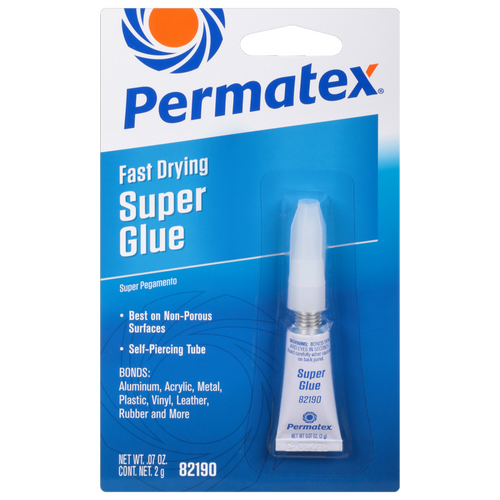 Permatex Adhesive, Super Glue, Fast Drying, 0.07 oz, Each