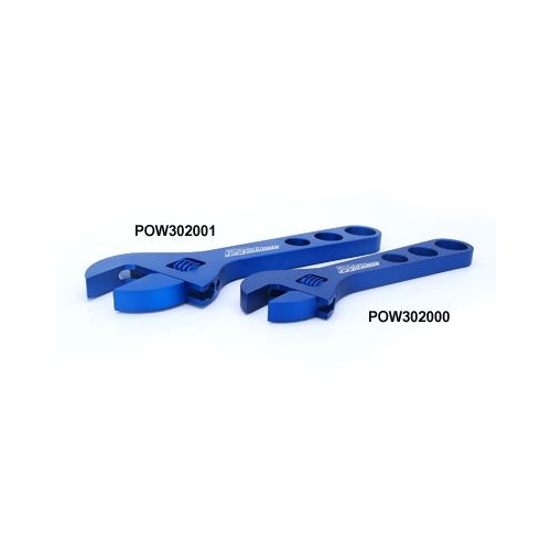 Powerhouse Adjustable Wrench, AN, Aluminum, Blue Anodized, -3 AN to -8 AN, Each