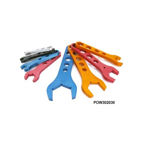 Powerhouse Wrench,-6 AN, Aluminum, Blue Anodized, Each