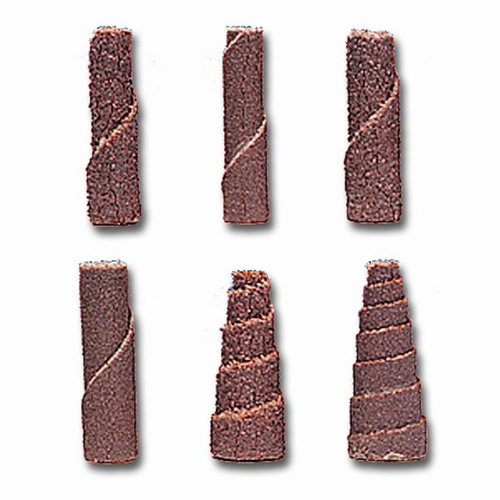 Powerhouse Cartridge Rolls, 120 Grit, Straight, 1/4 in. Dia, Mandrel Hole, Set of 50