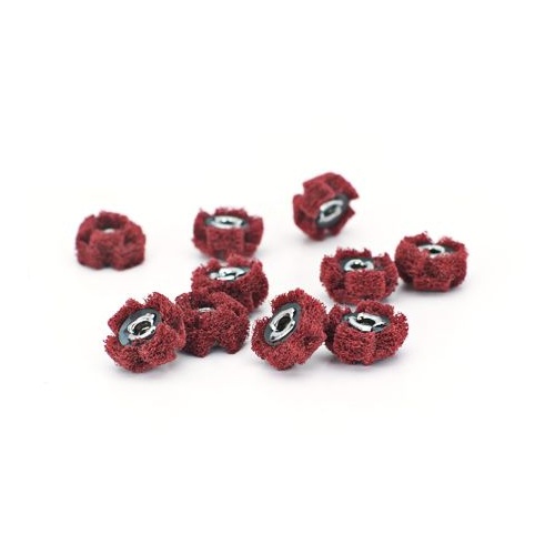 Powerhouse Cross Buffs, Aluminum Oxide, Fine Grade, 3/4 in. Diameter, Set of 10