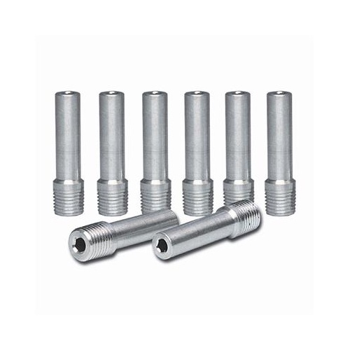 Powerhouse Lifter Valley Standpipes, 1/4 in. NPT Male Threads, Aluminum, Natural, For Chevrolet, Small Block, Set of 8