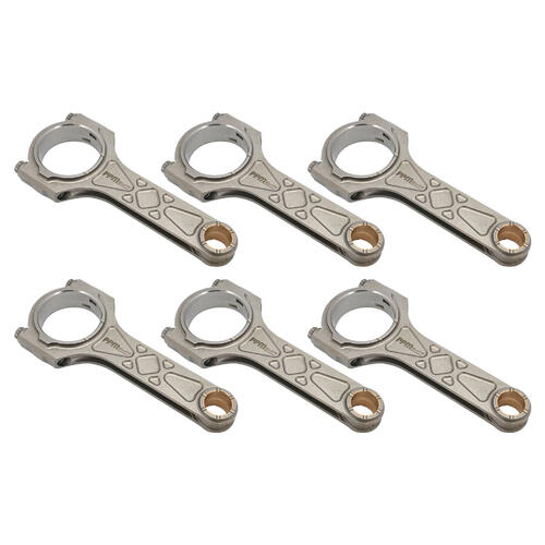 PPM Connecting Rods, 4340, H-Beam, 1000hp, Ford Falcon XR6 Turbo, 4.0L Barra, BA-BF, FG/FGX, ARP2000 7/16"' 12 Point, Set
