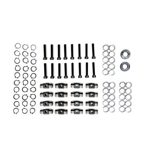 PRW Fulcrum Upgrade Kit, GM LS Series, OEM Rocker Arm Replacement Fulcrum, Drawn Cup Bearings, Circlips, Fastener, Set Of 16