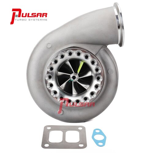 Pulsar Turbo Systems Turbocharger, Journal Bearing, Billet Comp. Wheel, 1.32A/R T6 Divided Inlet, 5.75 in. Marmon Oulet, 650-1575, S400-88/88, Kit