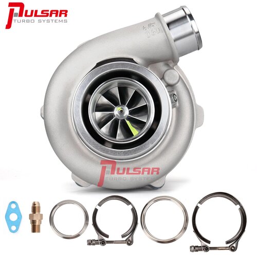 Pulsar Turbo Systems Turbocharger, DBB, Billet Comp. Wheel, 0.63A/R T3 Inlet, 3 in. V-Band Outlet, 400-750, GTX3576R Gen2, Kit