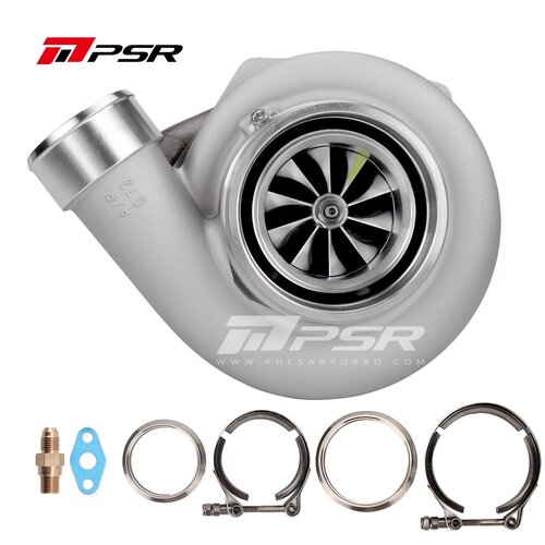 Pulsar Turbo Systems Turbocharger, DBB, Billet Comp. Wheel, Stainless Steel 0.82A/R Dual V-Band, 2.5 in. Inlet, 3 in. Outlet, 450-900, GTX3582R Gen2,