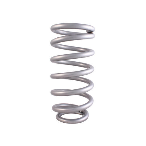 QA1 Coilover Spring, Tapered Pro Coil Spring, Silver, 10in., 750lbs/in. Silver Powdercoated, Each