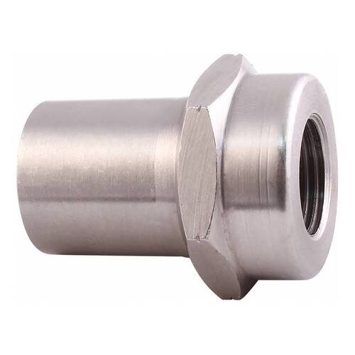 QA1 Chassis Tube Adapter, Steel, 3/4in. Diameter, LH, 3/8in.-24 Thread, .058 Wall Thickness, Hex End, Each