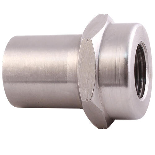 QA1 Chassis Tube Adapter, Steel, 1 1/4in. Diameter, LH, 3/4in.-16 Thread, .095 Wall Thickness, Hex End, Each