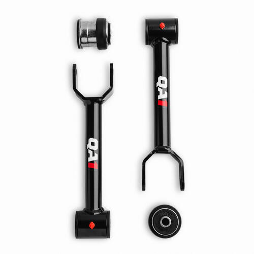 QA1 Trailing Arms, Tubular, Upper Non-Adjustable 68-72 GM A-Body, Steel, Black Powdercoated, Pair