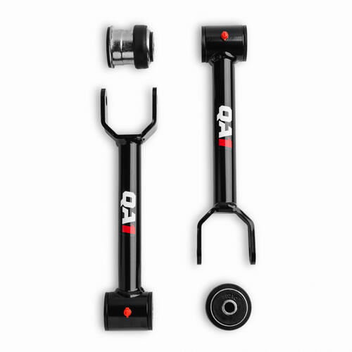 QA1 Trailing Arms, Tubular, Upper Non-Adjustable 64-67 GM A-Body, Steel, Black Powdercoated, Pair